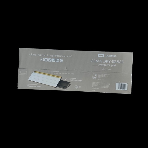 Quartet Glass Desktop Computer Pad - Whiteboard - Picture 4 of 7